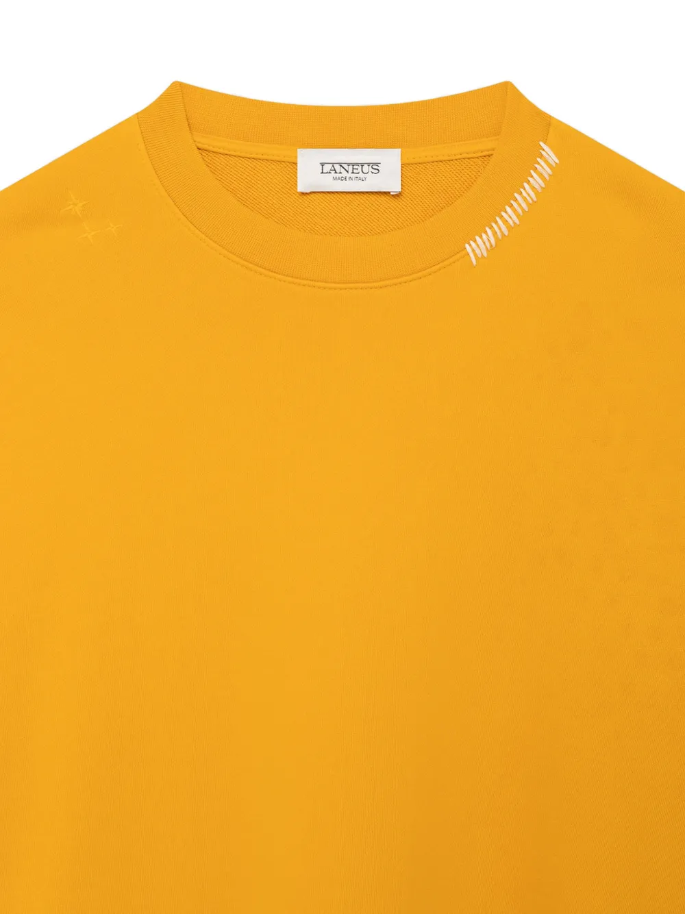 Laneus Sweater met ronde hals Geel