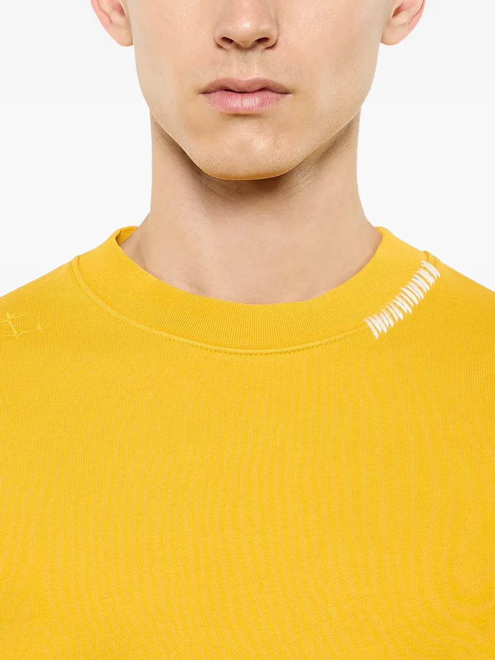 Laneus Sweater met ronde hals Geel