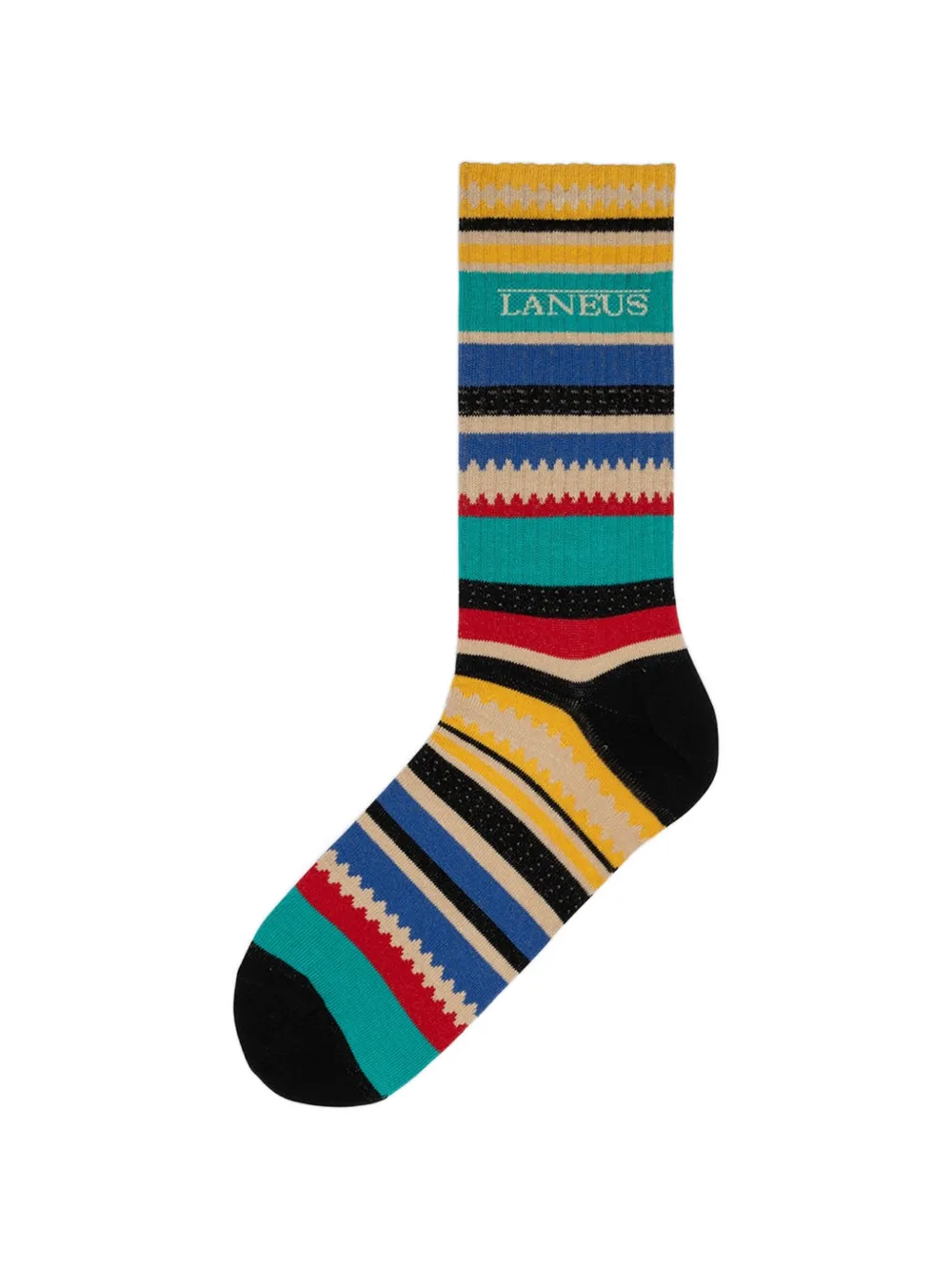  Laneus Striped-pattern Socks - Black 