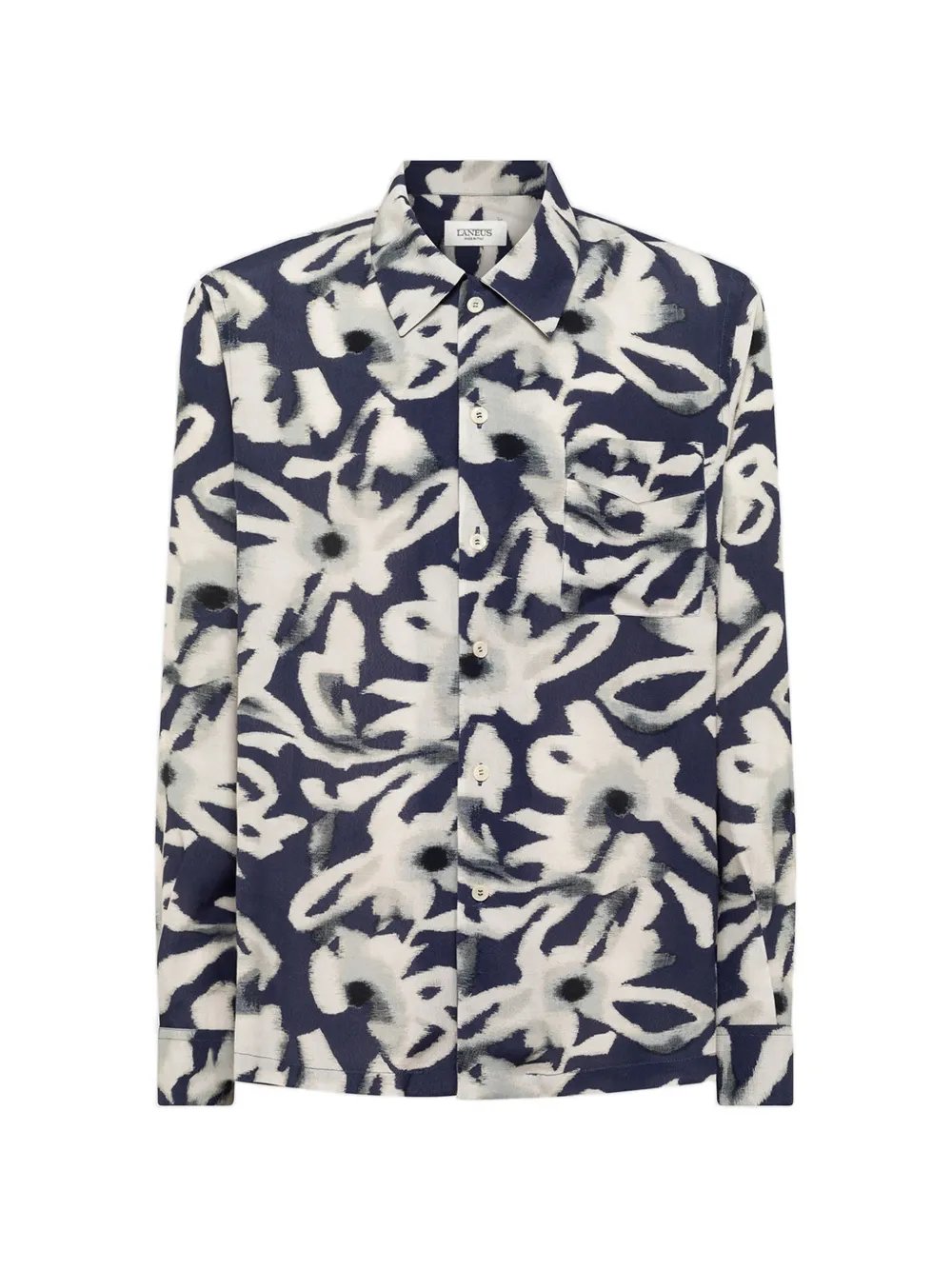Laneus floral-print shirt - Blau