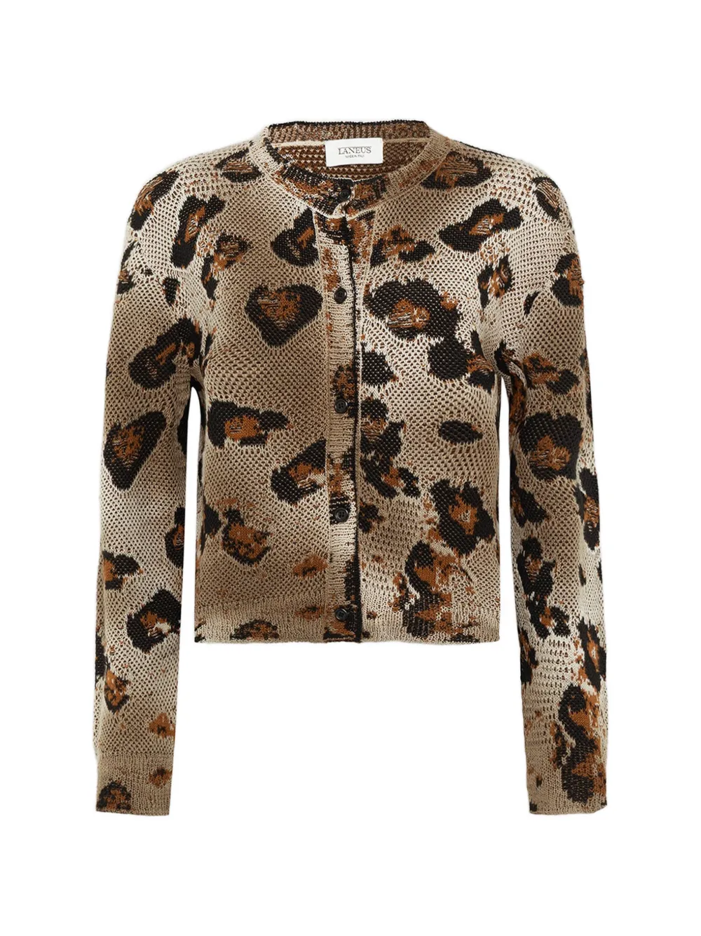 Laneus leopard-pattern cardigan - Toni neutri
