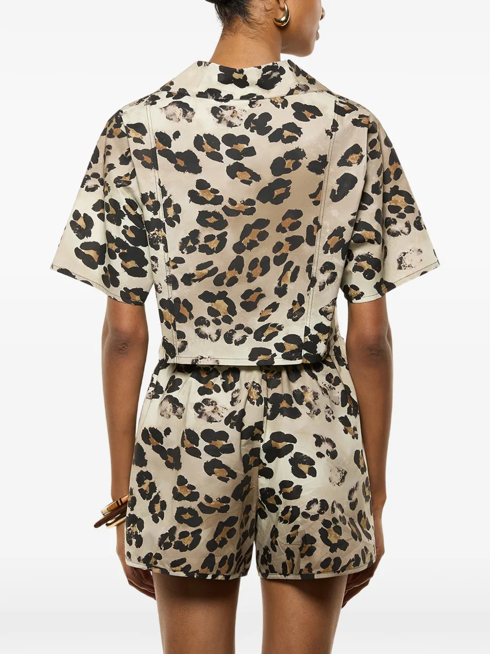  Laneus Leopard-print Patch-pocket Shirt - Neutrals 