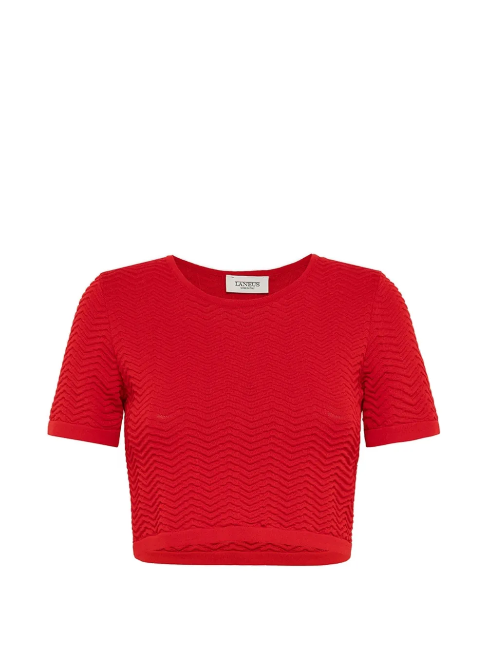 Laneus knit cropped T-shirt - Rosso