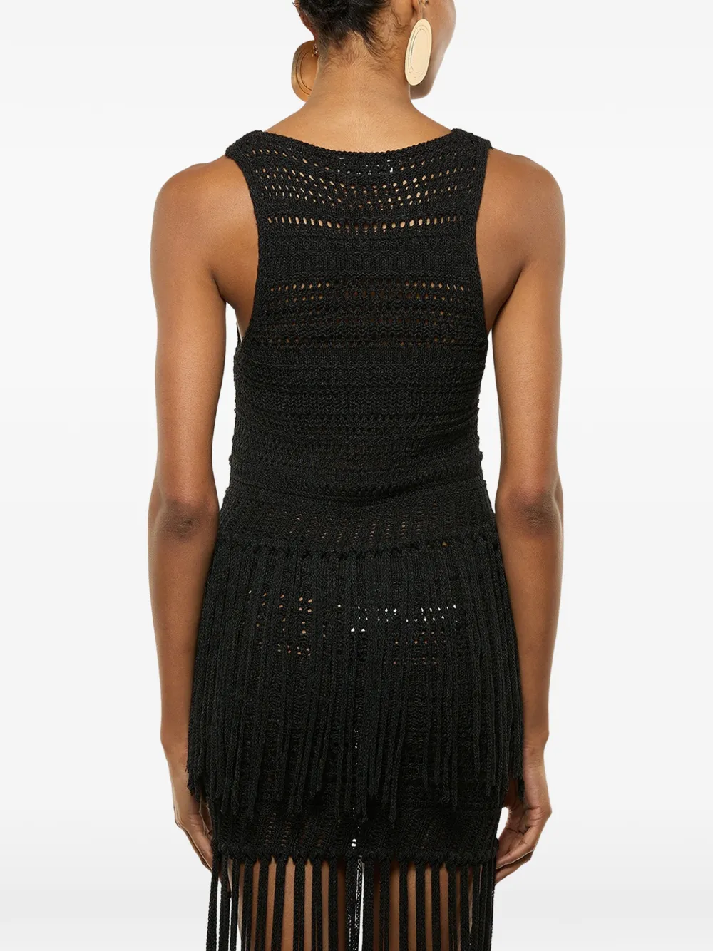 Fringed Knitted Top