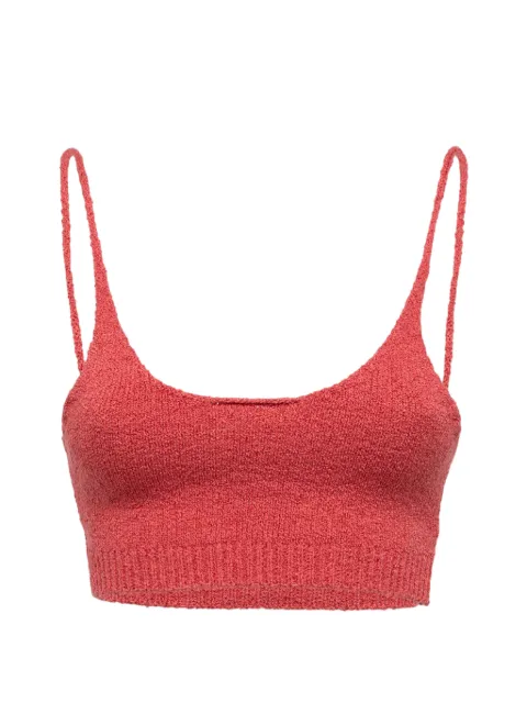 Laneus knitted crop top