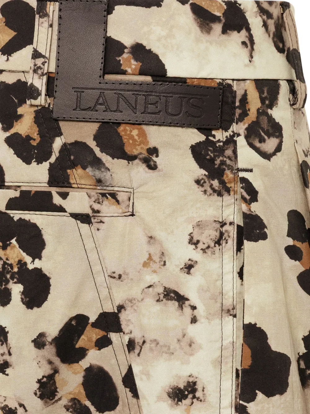 Laneus Broek met luipaardprint Beige