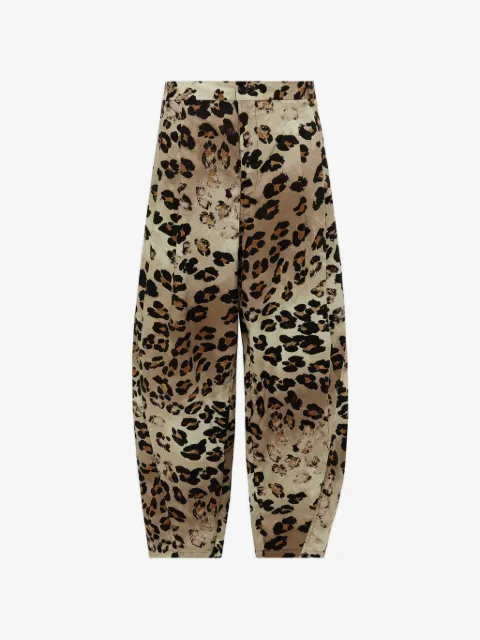 Laneus Hose mit Leoparden-Print