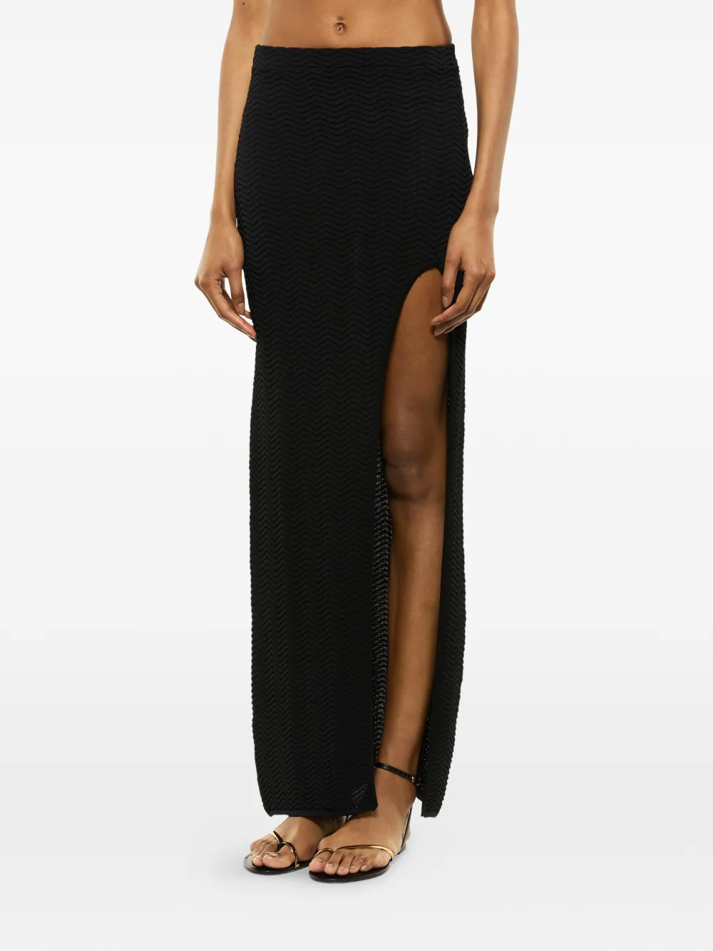 Laneus knit maxi skirt - Nero