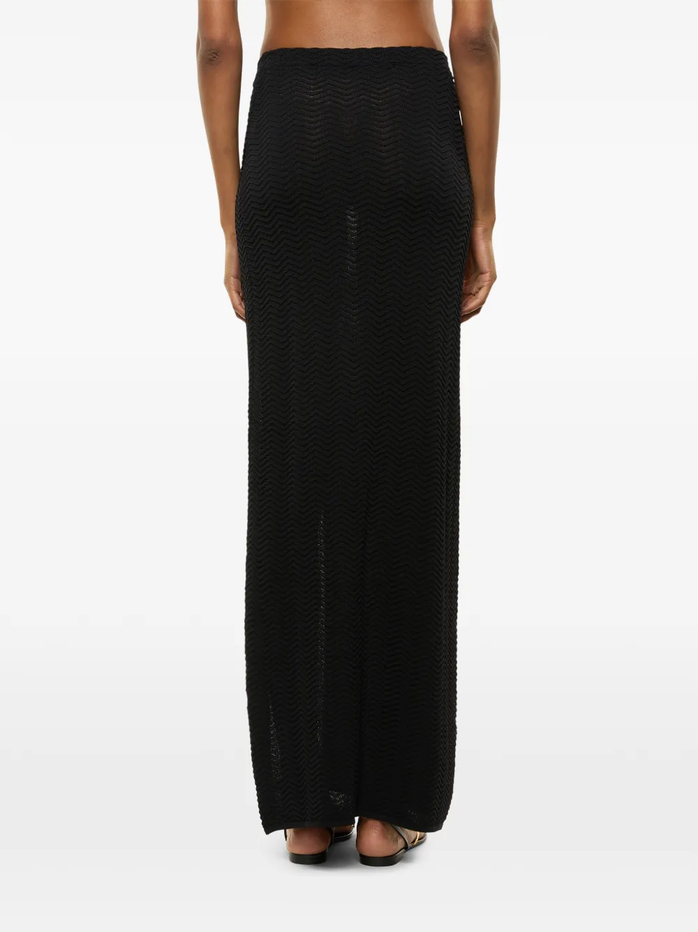Laneus Gebreide maxi-rok Zwart