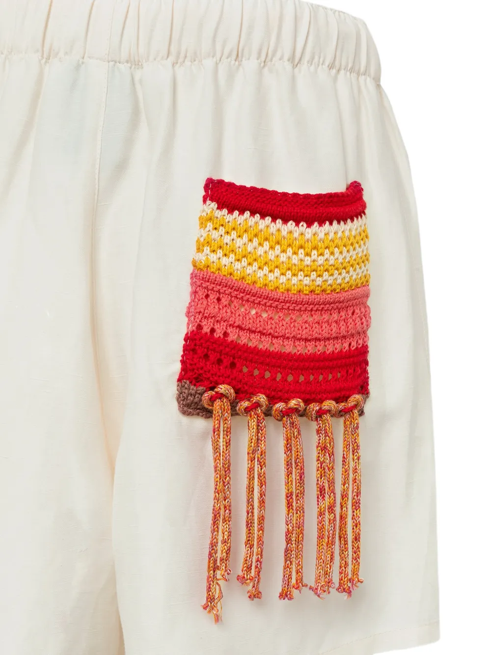 Laneus Shorts met gehaakte zak Beige