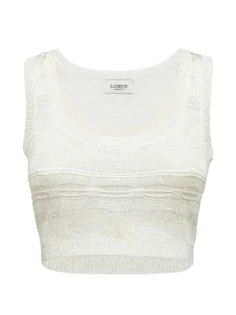 Laneus knitted crop top