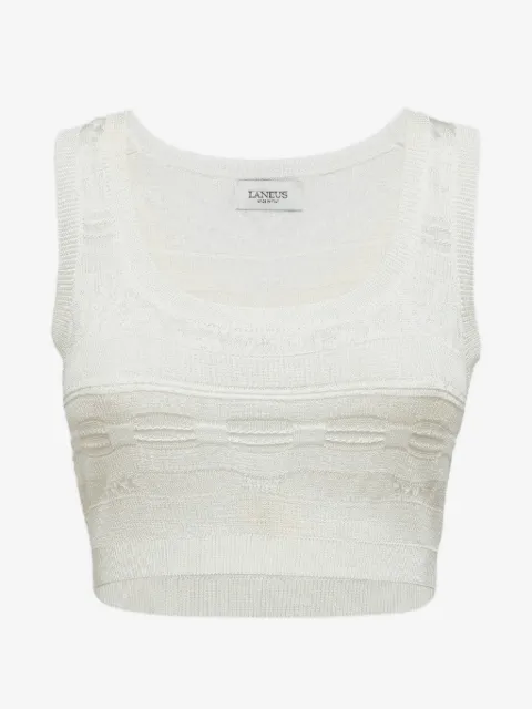 Laneus knitted crop top