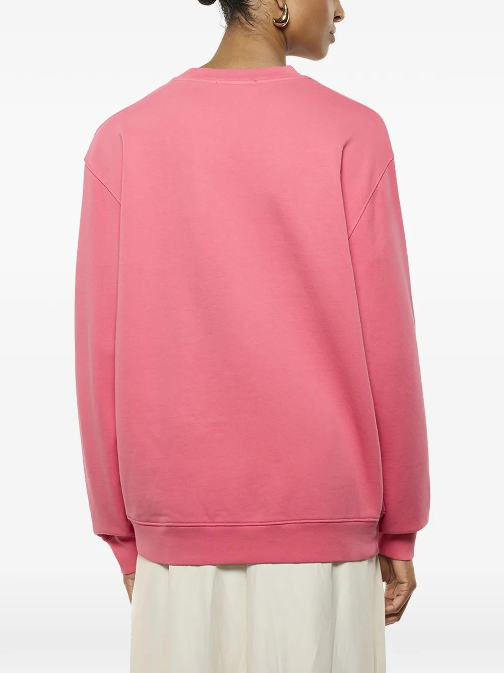  Laneus Crew-neck Fleece Sweatshirt - Pink 