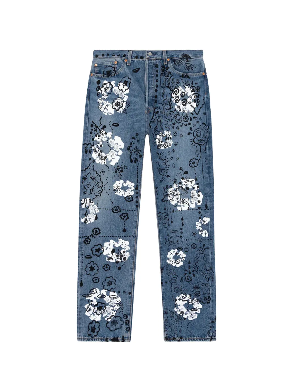 Denim Tears x Irak Levi's 501 Jeans mit Print - Blau