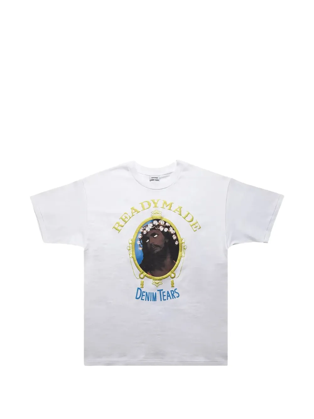 Denim Tears T-shirt con logo - Bianco