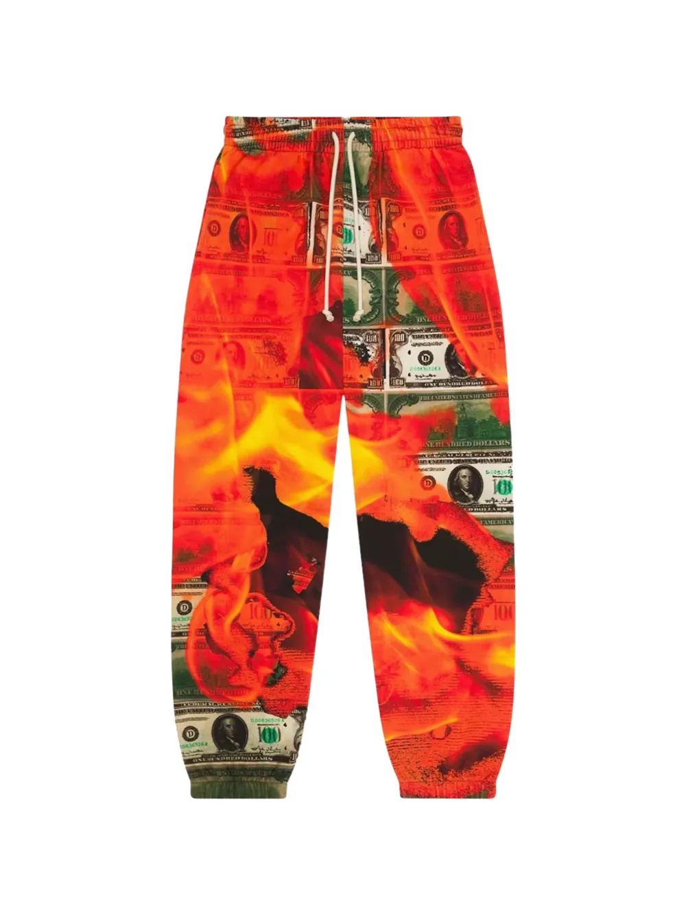 Denim Tears Burn It All printed track pants - Arancione