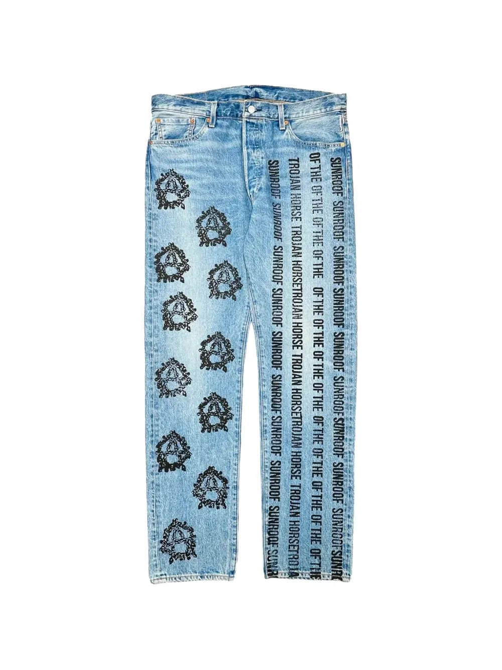Denim Tears x Levi's x Virgil Abloh Sunroof of the Trojan Horse jeans - Blu