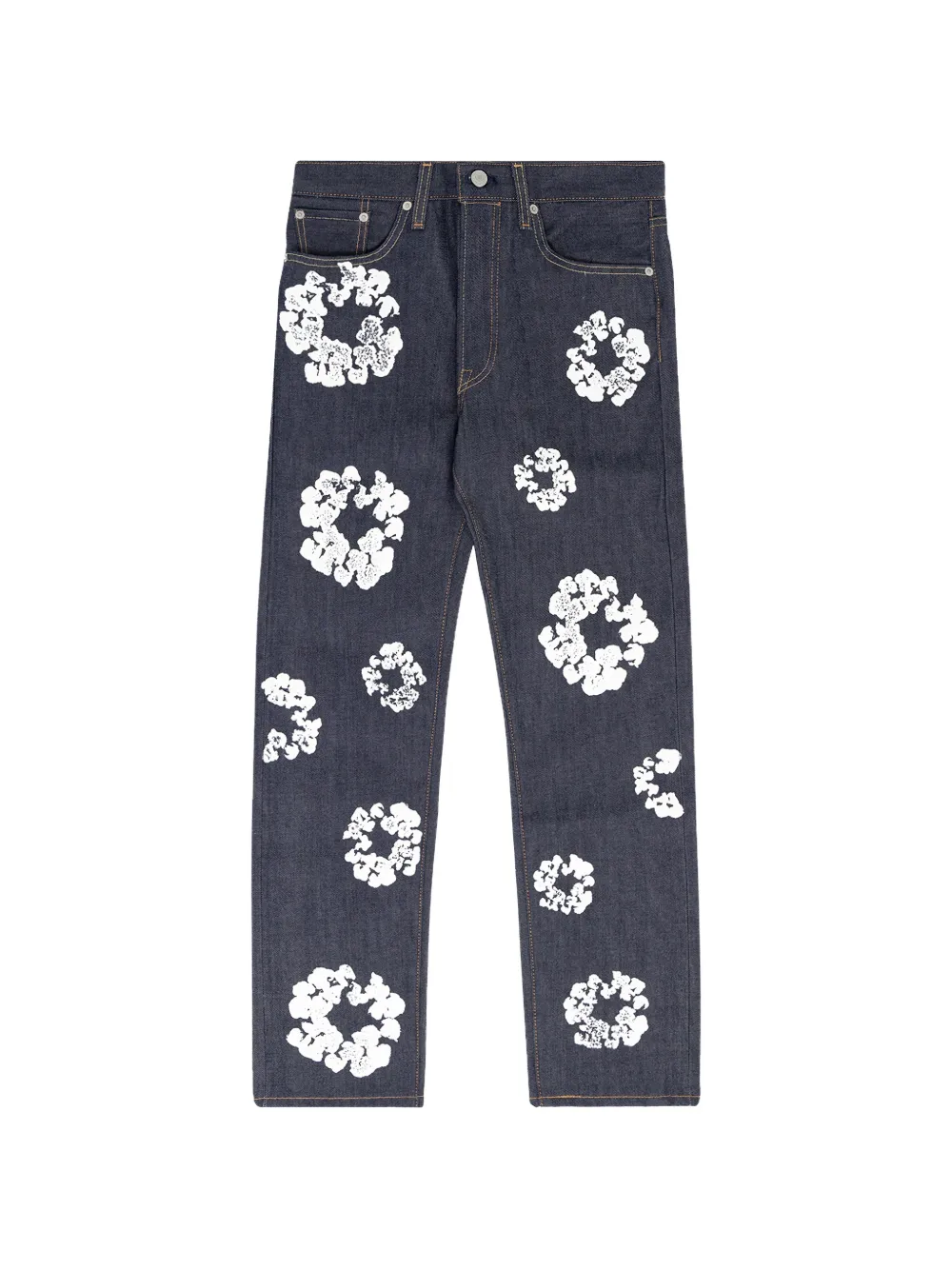 Denim Tears x Levi's wreath selvedge jeans - Blu