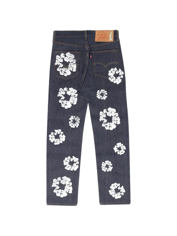 Denim Tears x Levi's Wreath Selvedge Jeans | Blue | FARFETCH