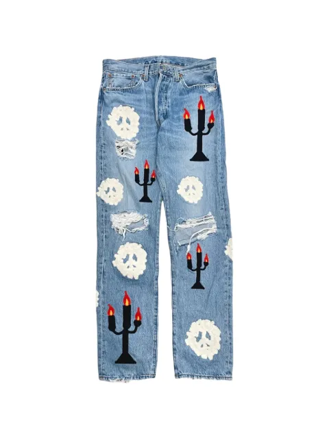 Denim Tears x Levi's x Virgil Abloh 501  Message in a Tear jeans