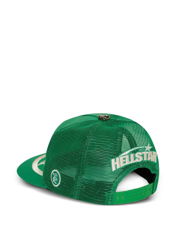 HELLSTAR Logo Trucker Snapback Hat | Green | FARFETCH