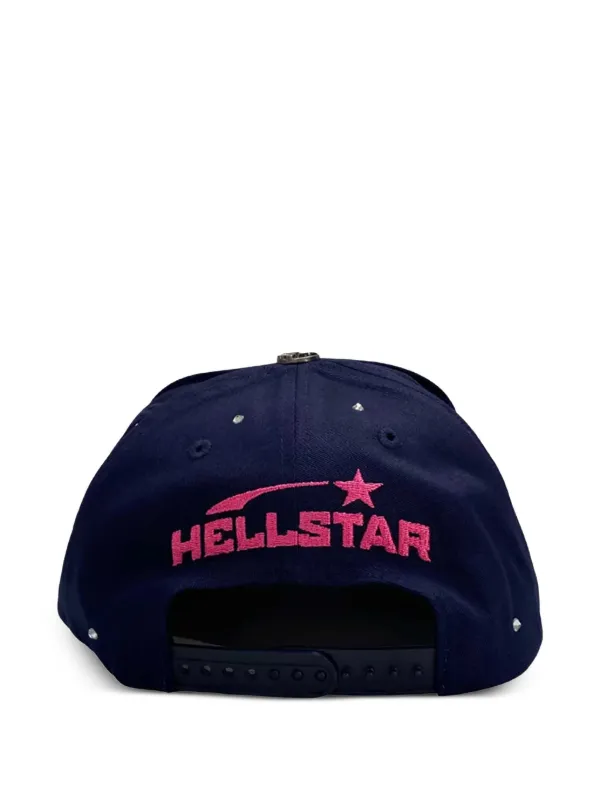 HELLSTAR logo-embroidered Rhinestone Baseball Cap | Blue | FARFETCH CA