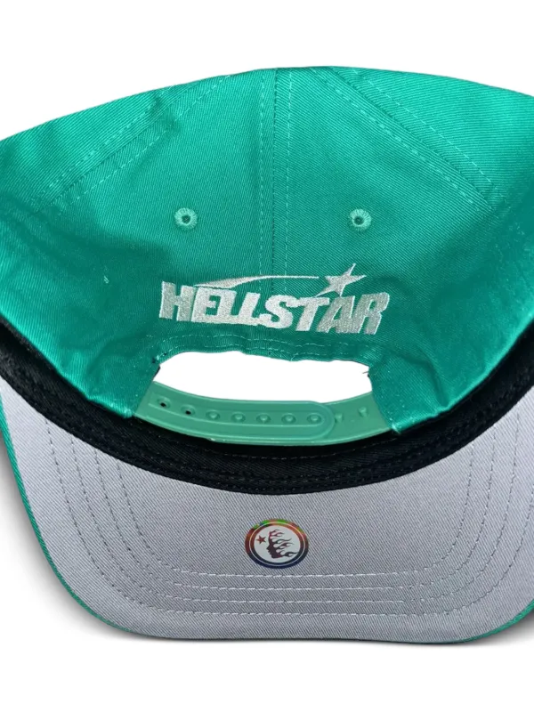 HELLSTAR Rhinestone Snapback Hat | Green | FARFETCH
