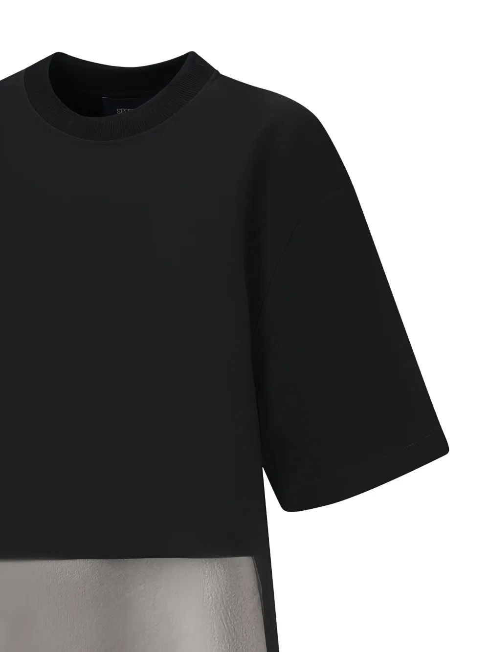 Sportmax Dottelia T-shirt met colourblocking Zwart