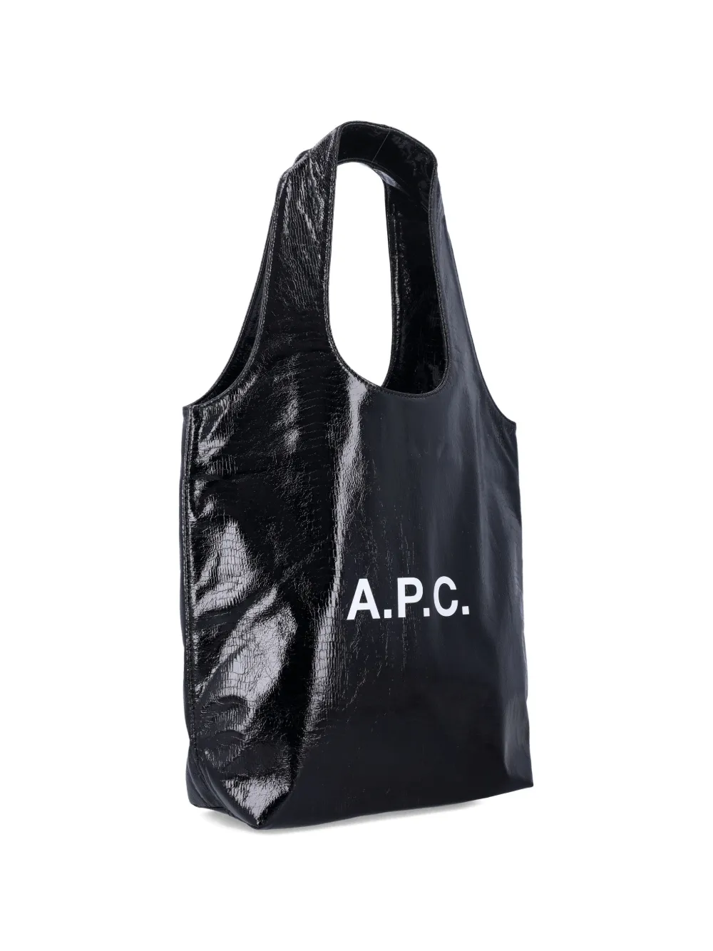  A.p.c. Ninon Logo Print Tote Bag - Black 