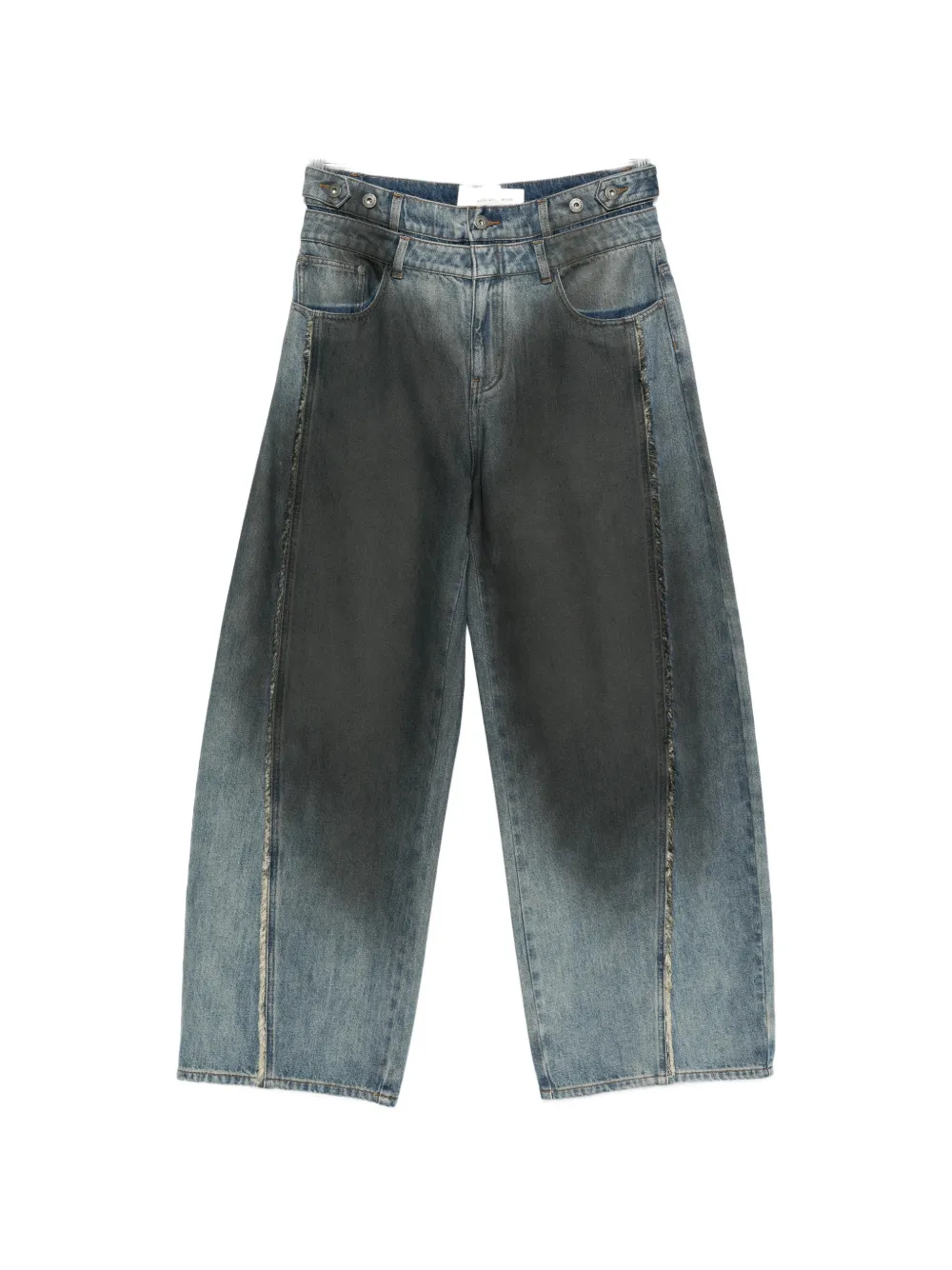 Feng Chen Wang gradient-effect denim jeans - Blu