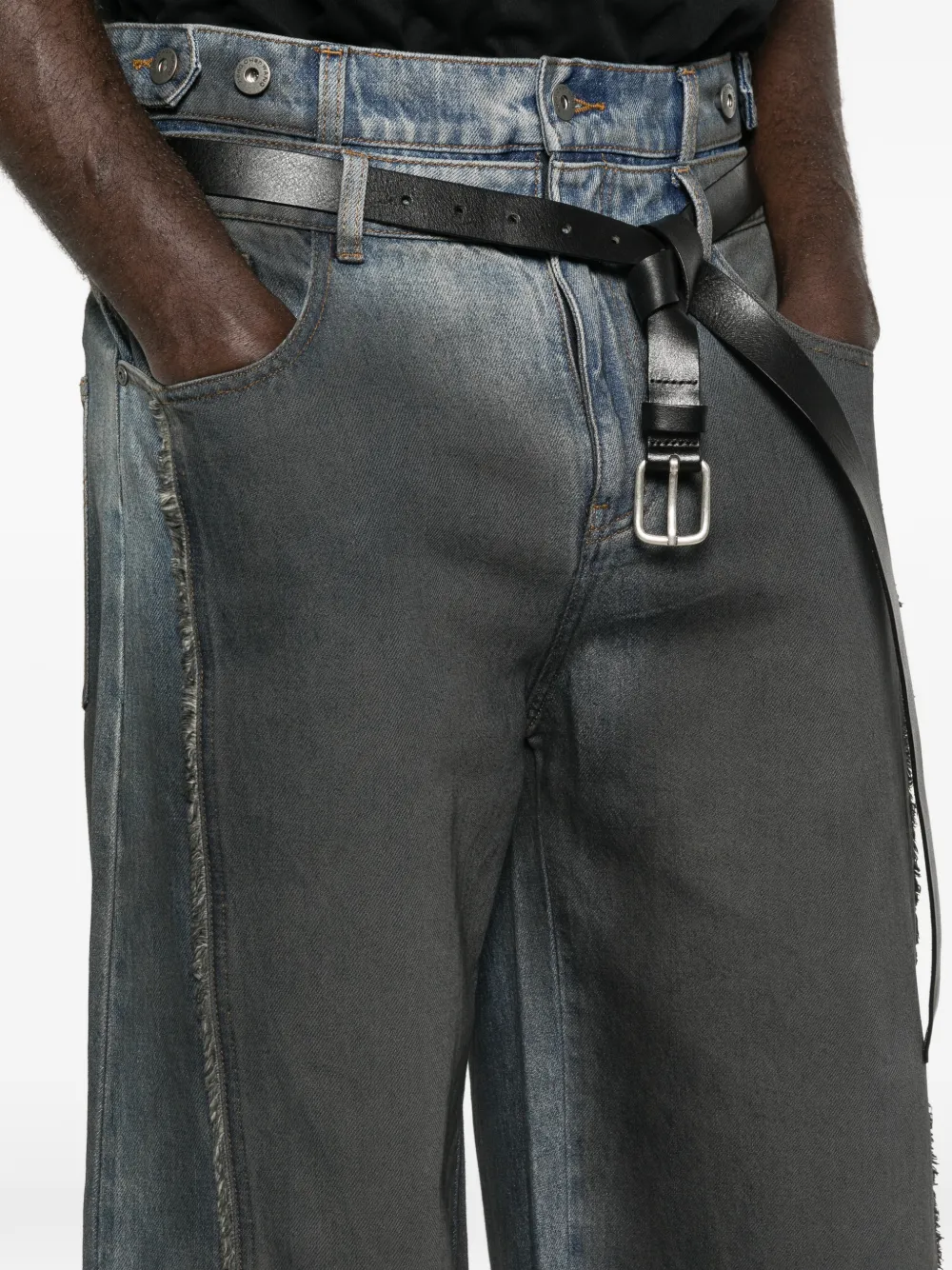 Feng Chen Wang Jeans met kleurverloop Blauw