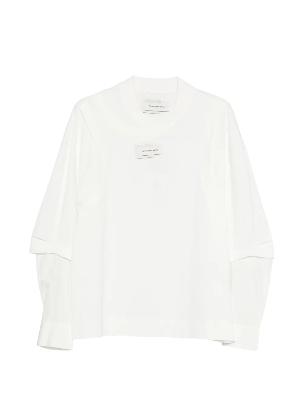 Feng Chen Wang layered-design T-shirt - Bianco