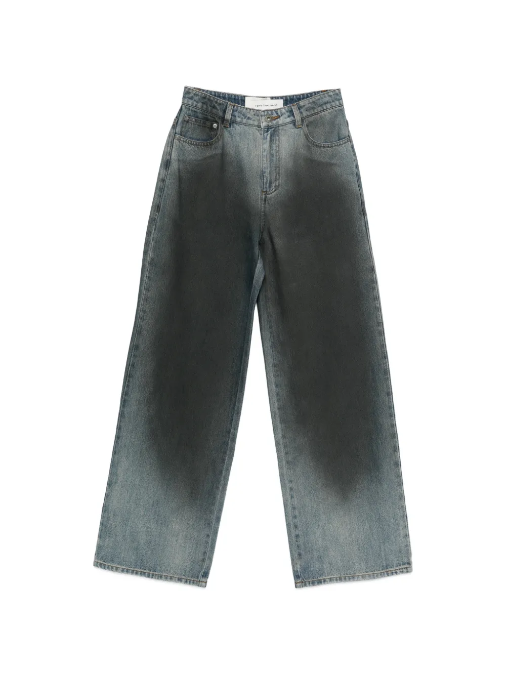 Feng Chen Wang faded-effect denim jeans - Blu