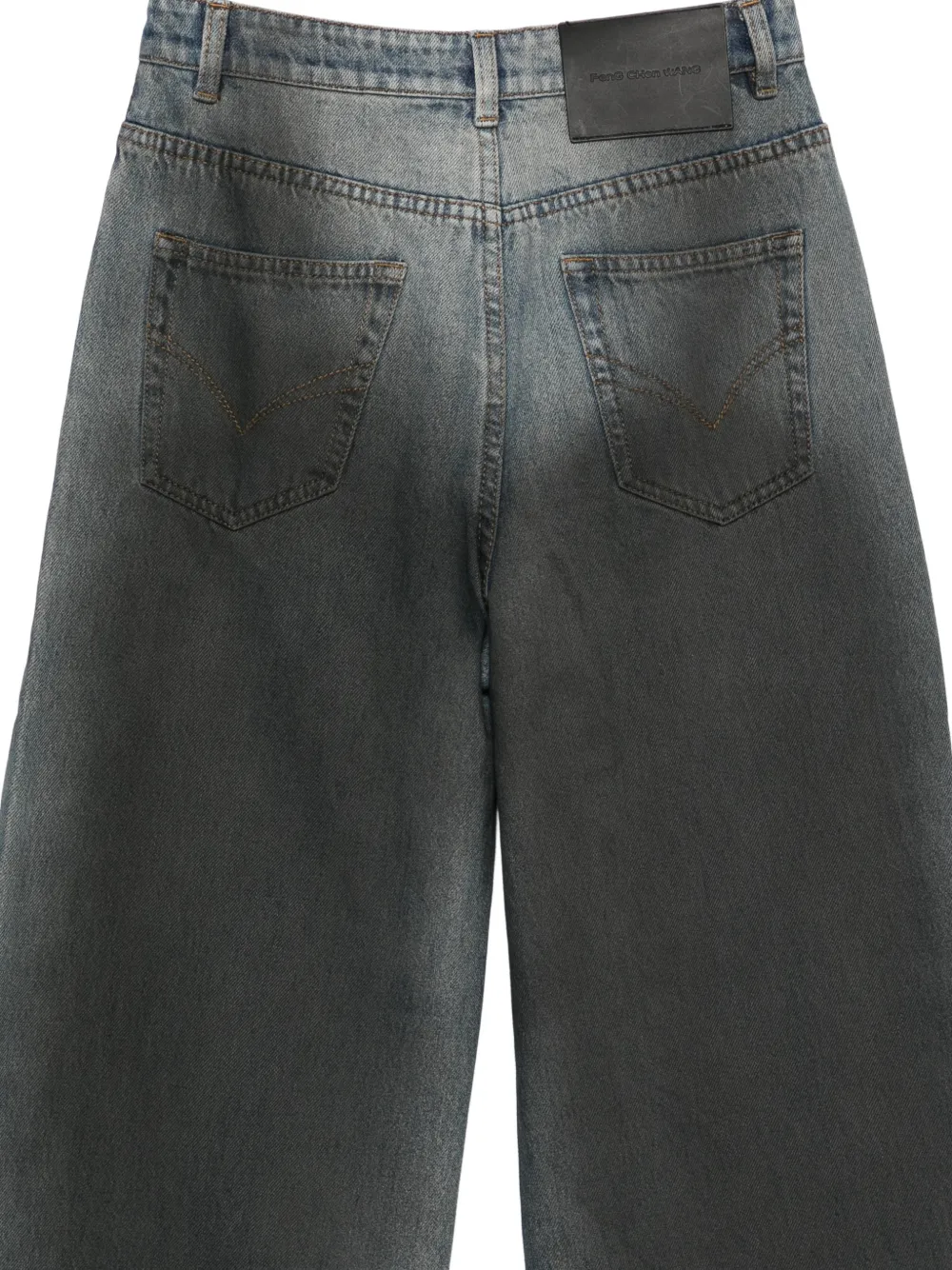  Feng Chen Wang Faded-effect Denim Jeans - Blue 