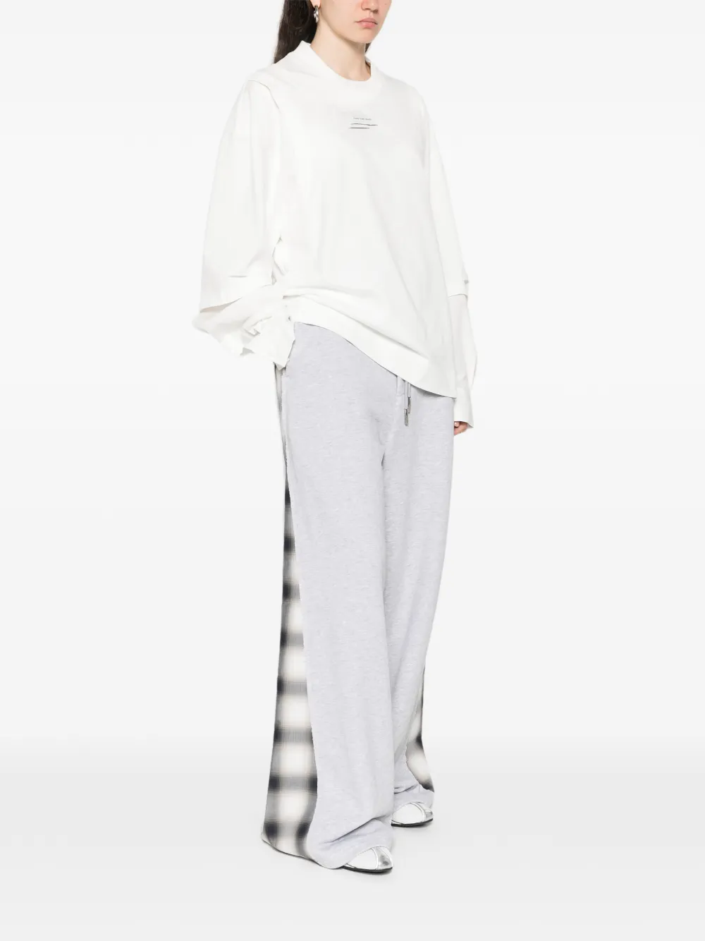 Feng Chen Wang Trainingsbroek met zijdetail Grijs