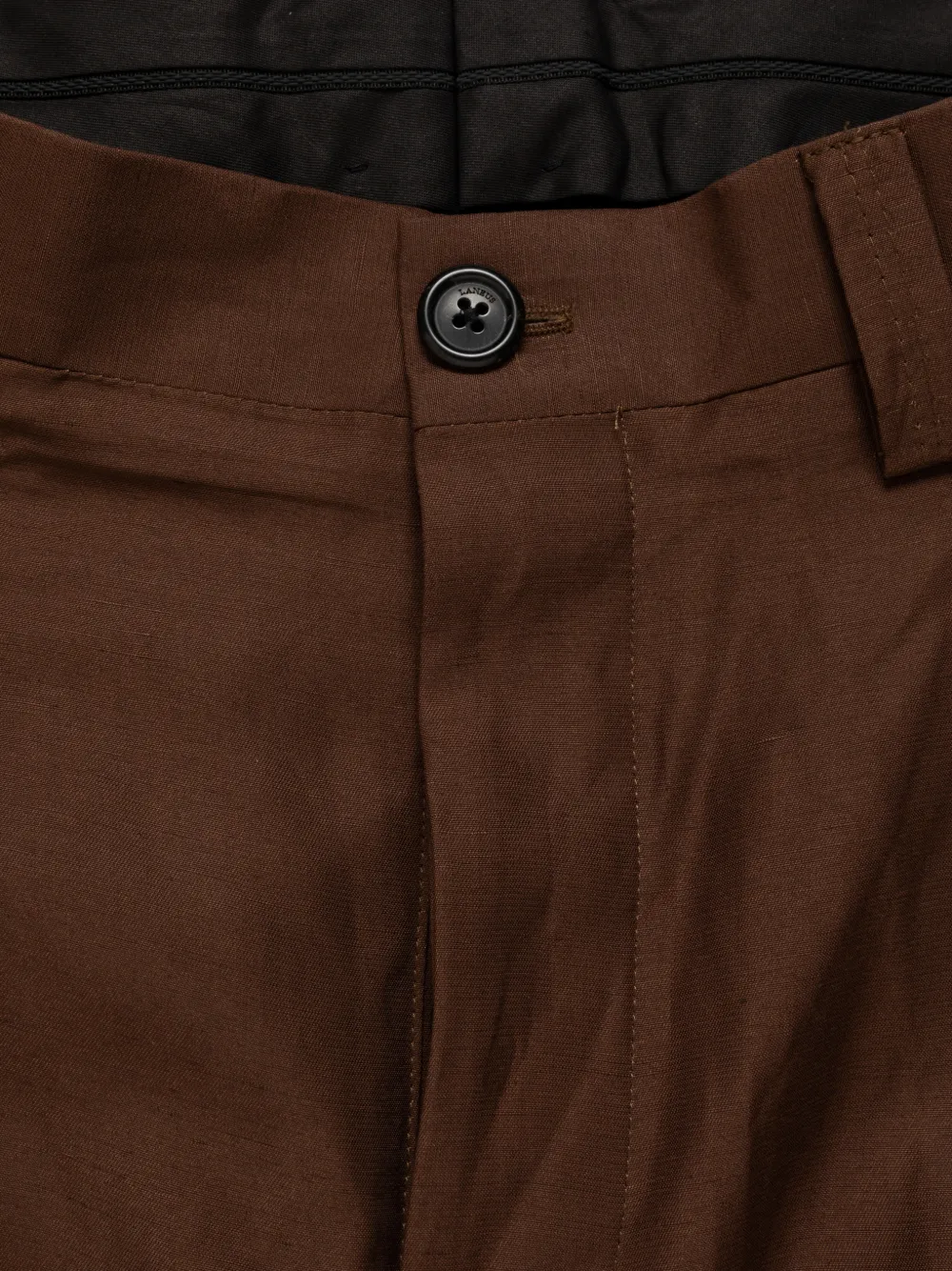  Laneus Button Tailored Trousers - Brown 