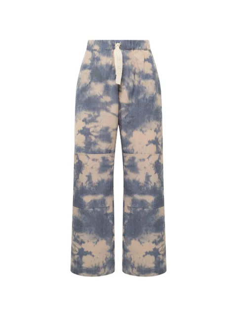 Laneus tie-dye elasticated-waistband trousers