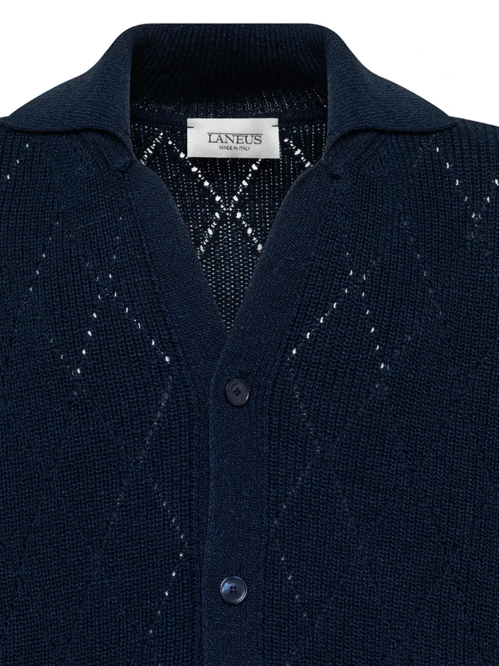 Laneus Short-sleeve Cardigan - Blue 