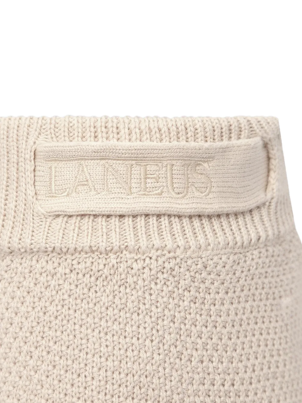  Laneus Knitted Knee-length Shorts - Neutrals 
