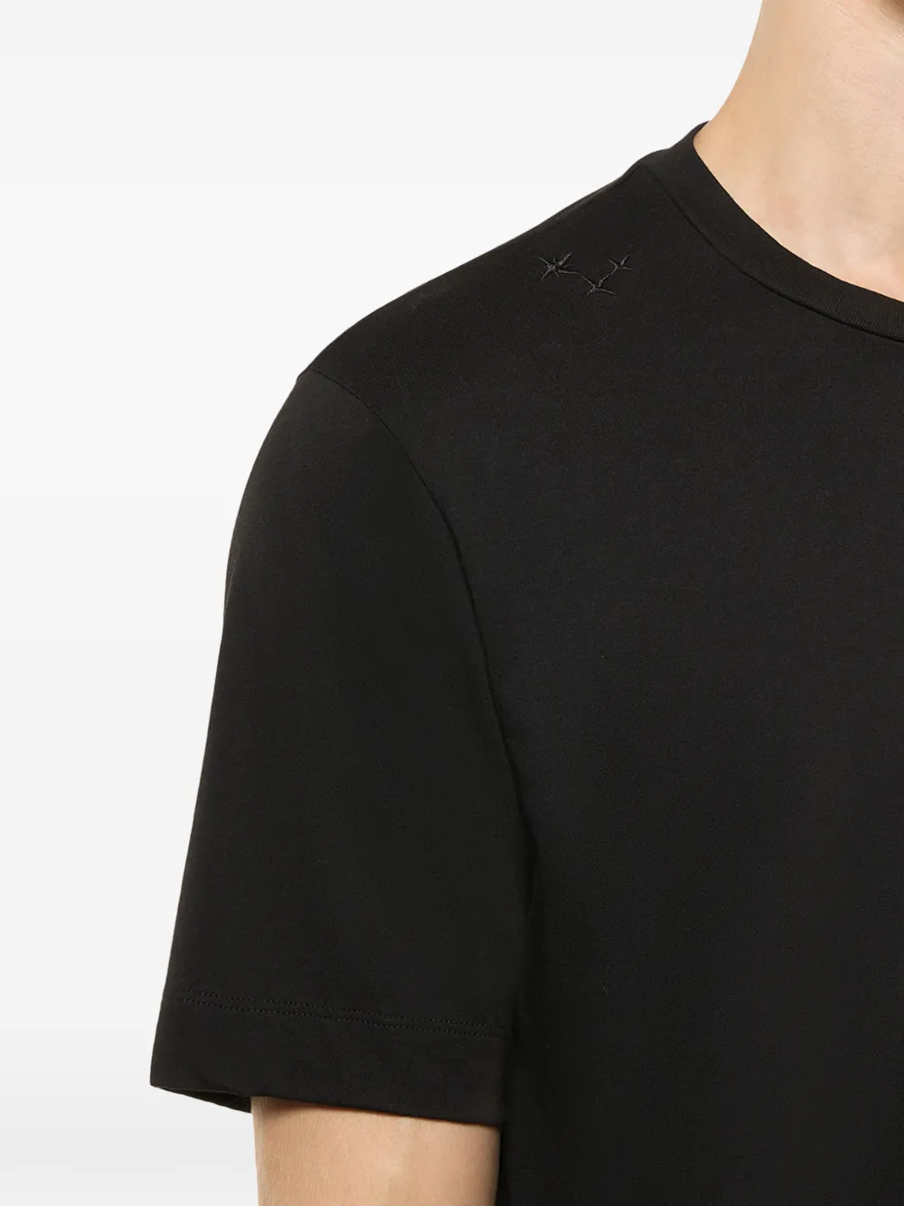 Laneus T-shirt met ronde hals Zwart