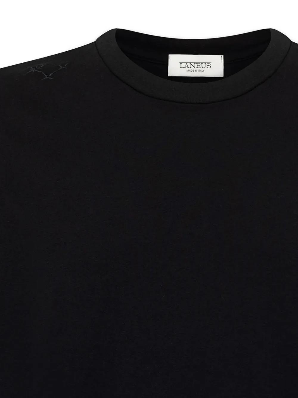 Laneus T-shirt met ronde hals Zwart