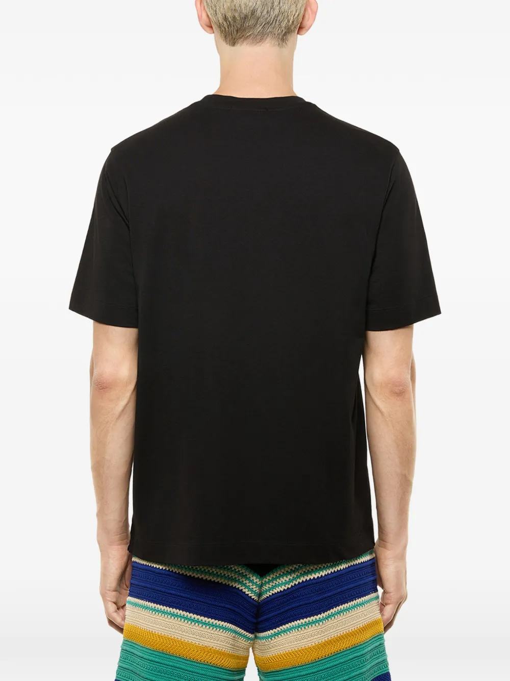 Laneus T-shirt met ronde hals Zwart