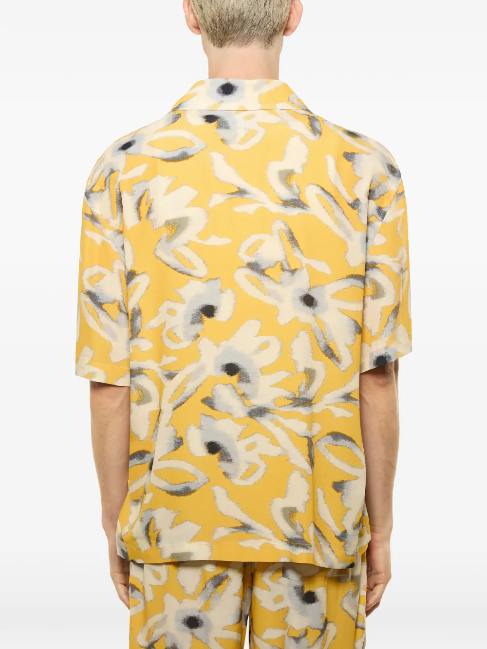  Laneus Floral-pattern Shirt - Yellow 
