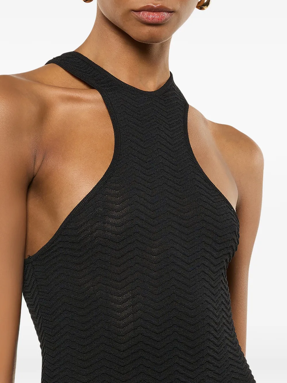 Laneus Mouwloze body Zwart