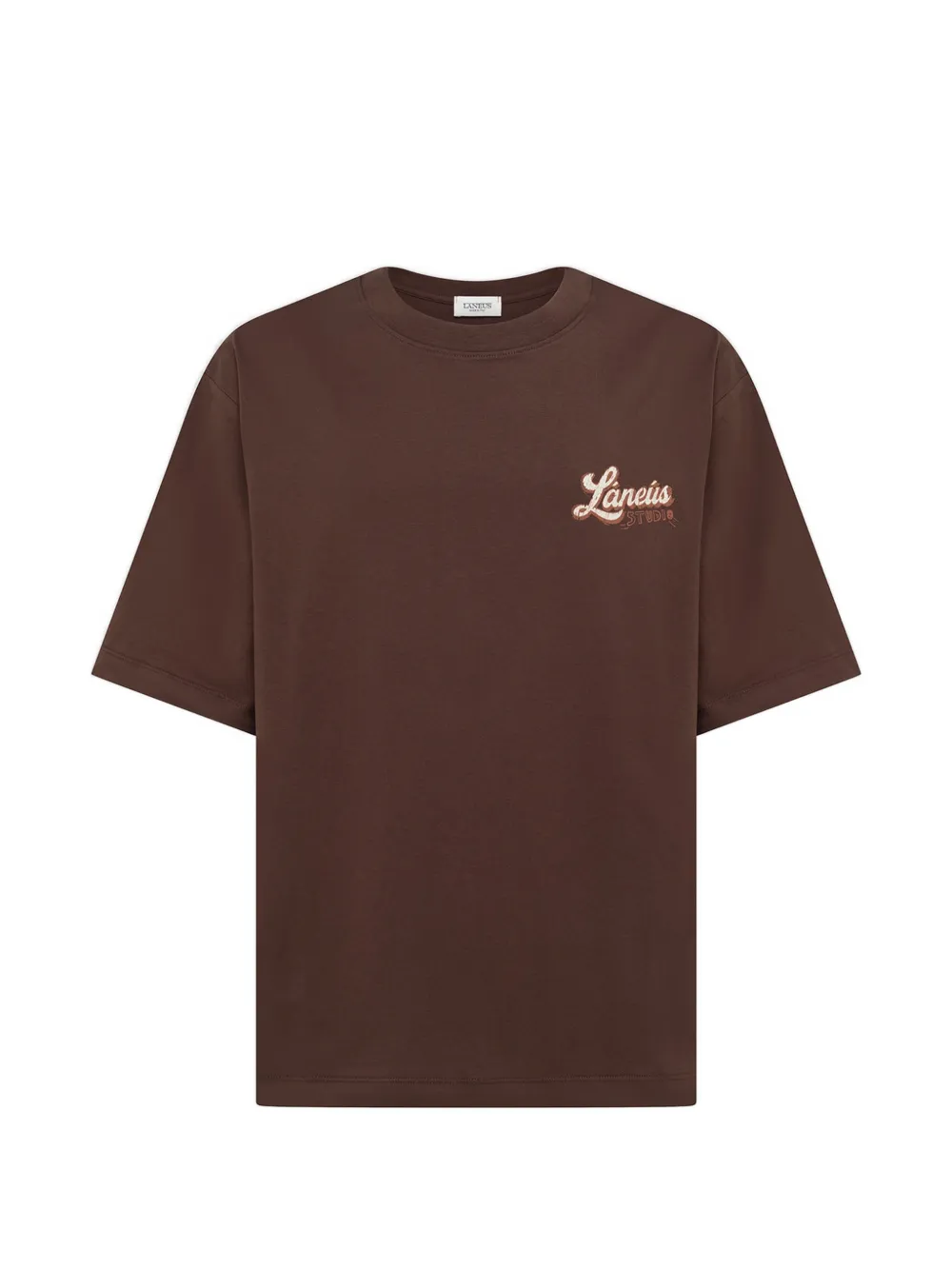 Laneus logo-print T-shirt - Marrone