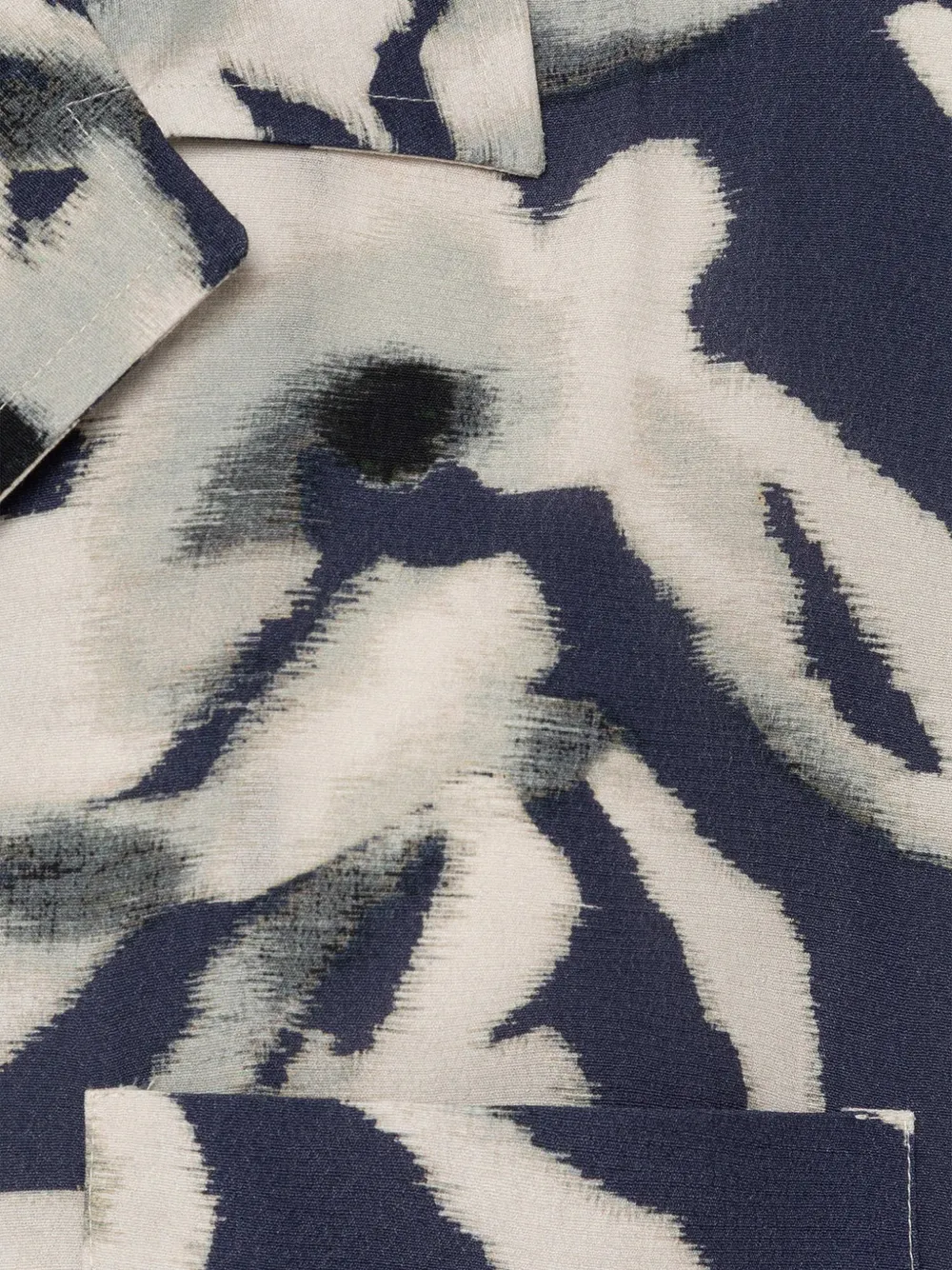 Laneus Overhemd met bloemenprint Blauw