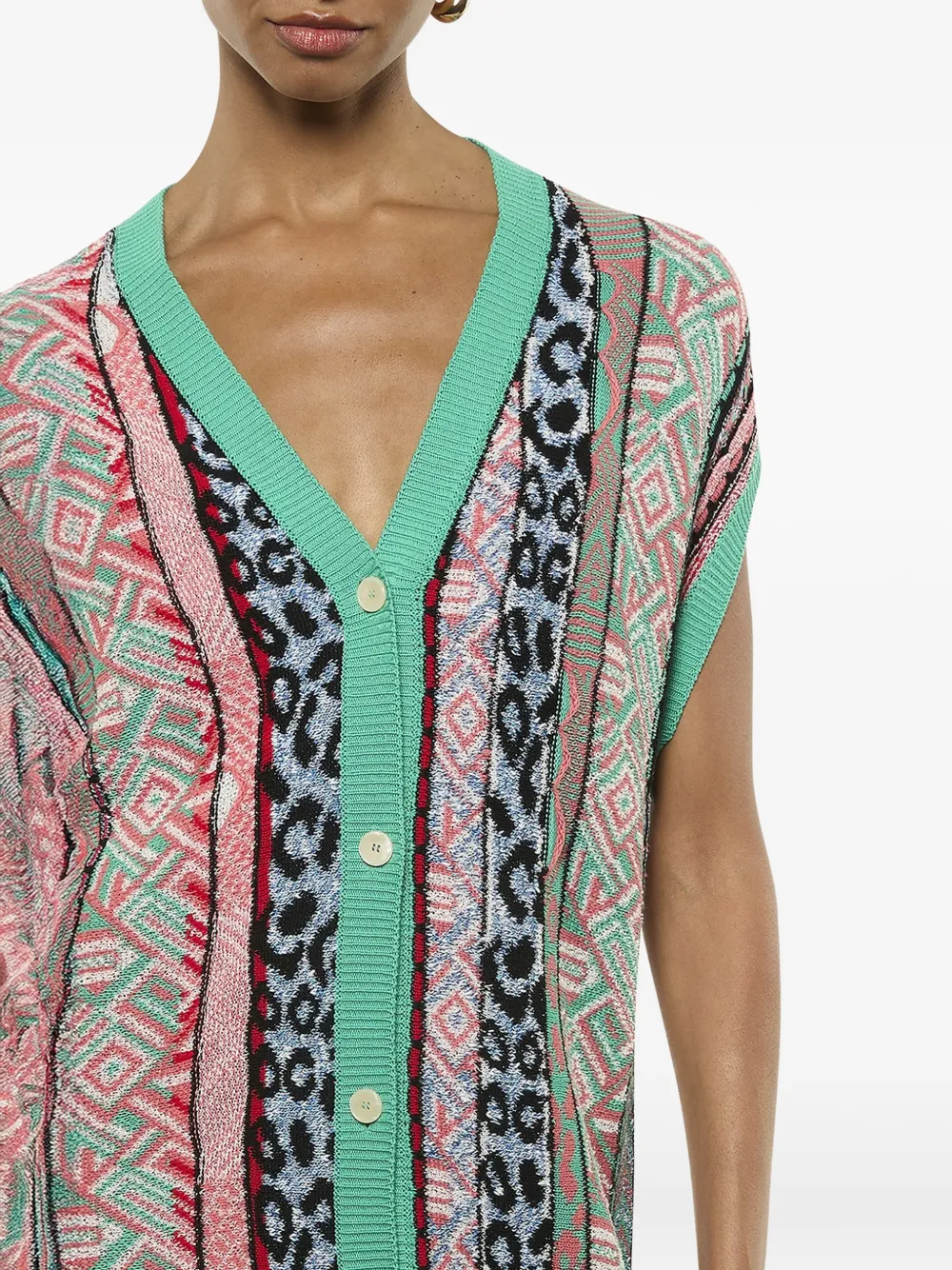 Laneus Vest met V-hals Groen