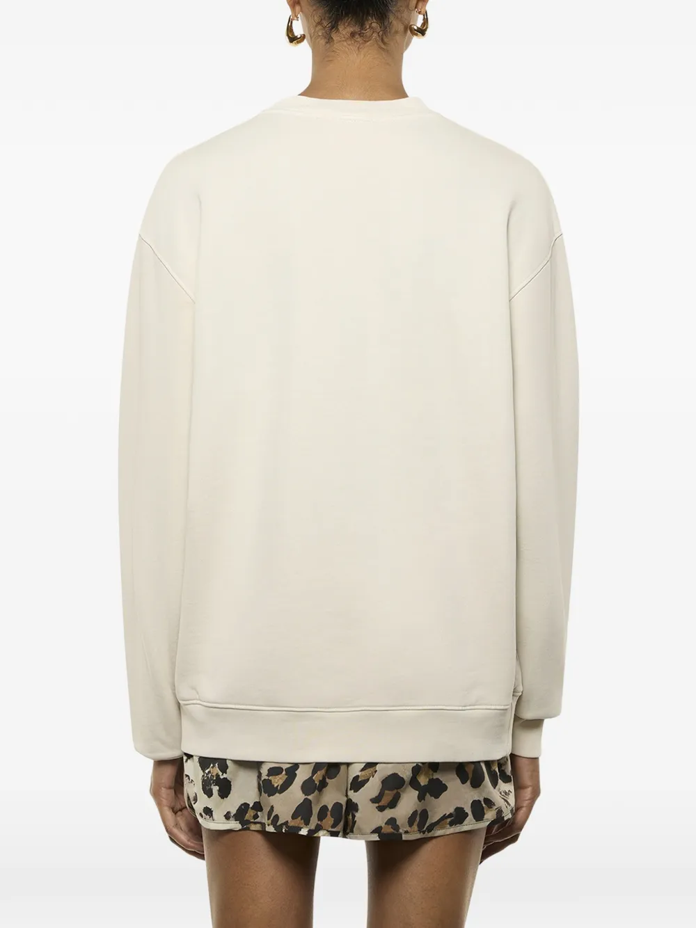 Crew-Neck Stitched Sweatshirt