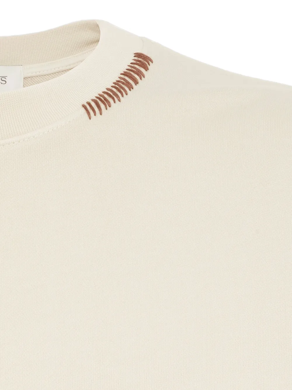 Crew-Neck Stitched Sweatshirt