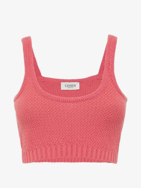 Laneus knitted cropped top